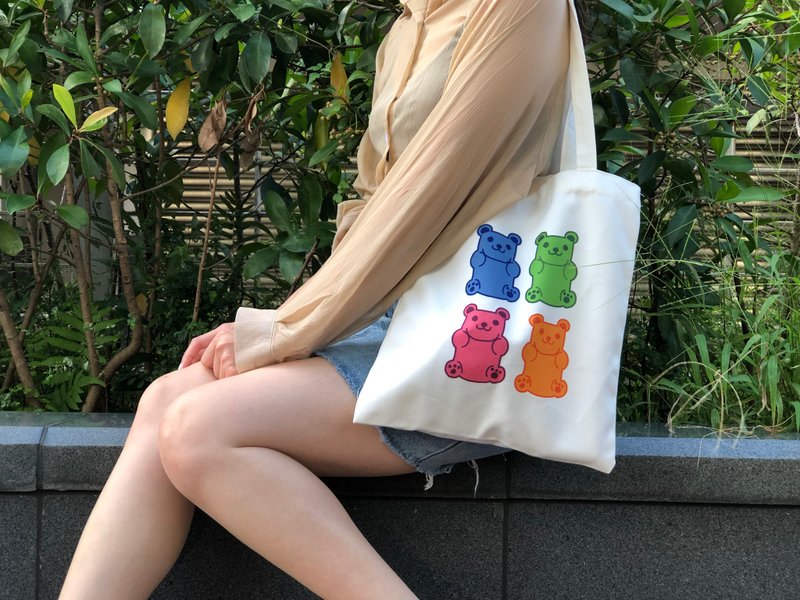 Your Backpack | Gummy Bear Canvas Bag - Handbags & Totes - Nylon Multicolor