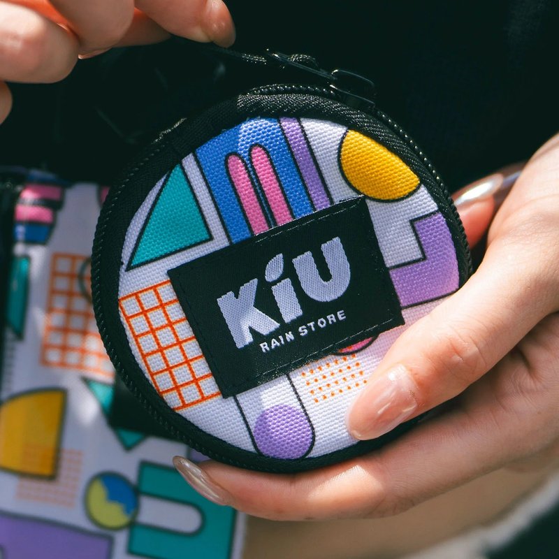 [Popular pre-order] Spring and summer new product KiU water-repellent round small coin purse (4 colors) K280 storage bag - Coin Purses - Other Materials Multicolor