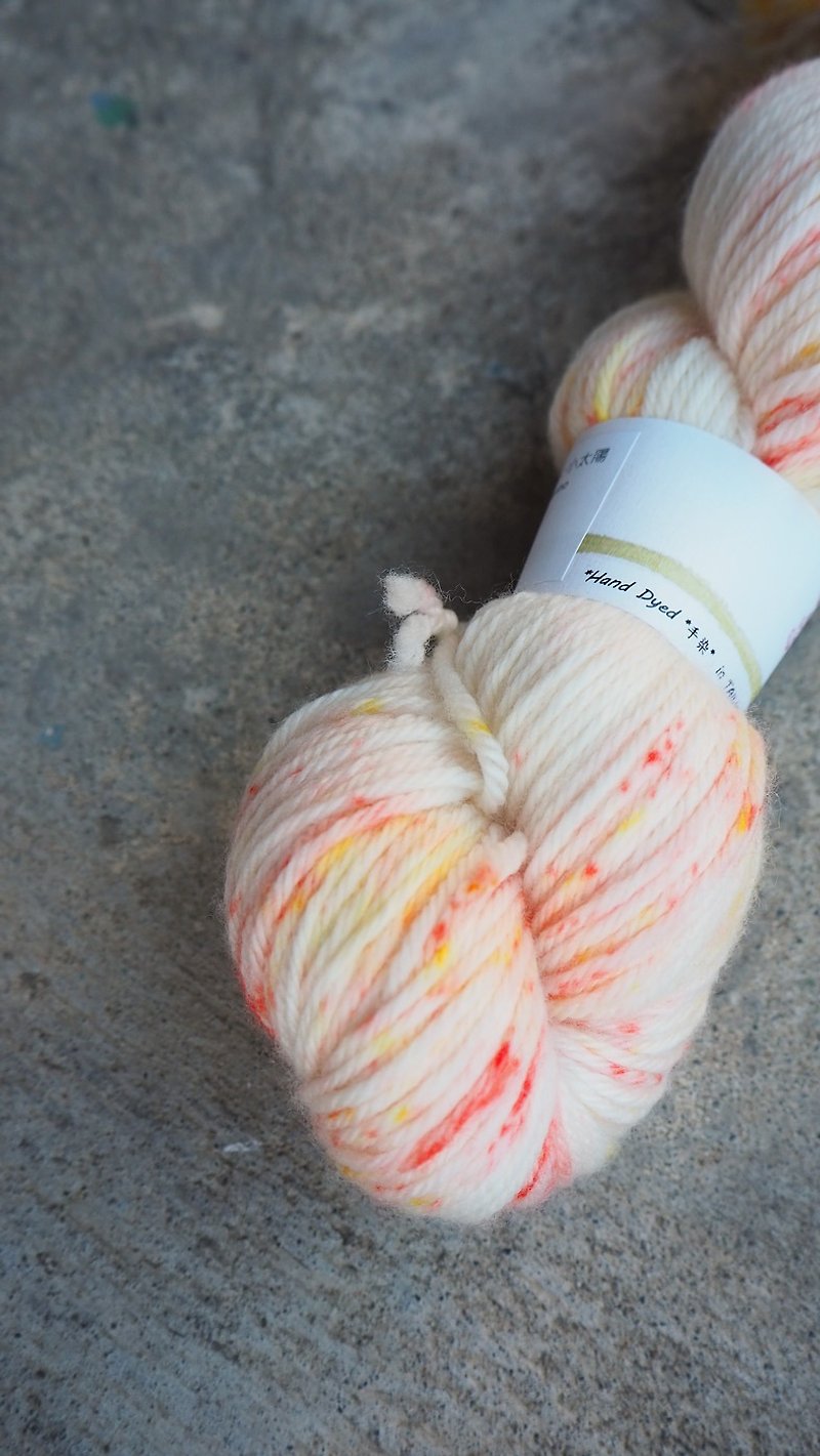 Hand dyed thread. Little Sun (Sport 100% Merino) - Knitting, Embroidery, Felted Wool & Sewing - Wool 