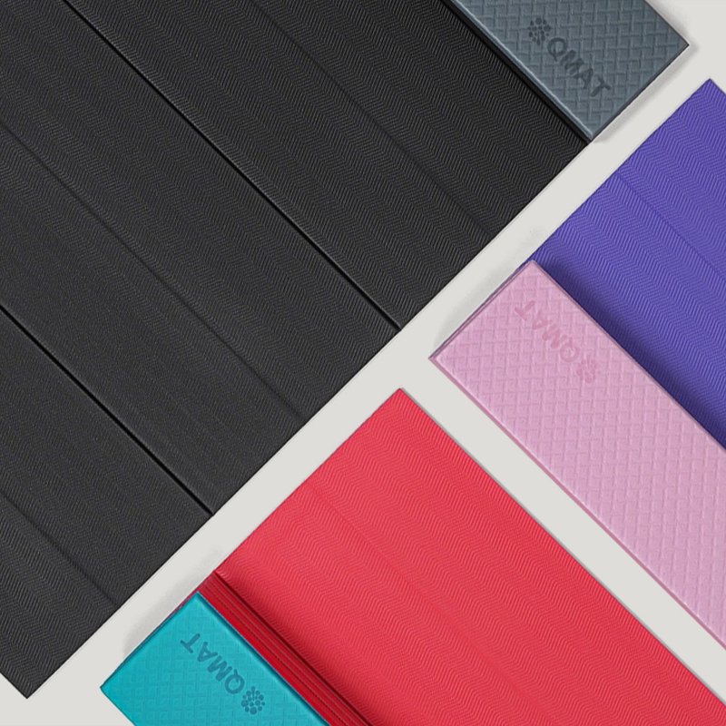 [QMAT] 6mm folding yoga mat (12-fold mat) - two-color made in Taiwan 60*180cm - เสื่อโยคะ - วัสดุอื่นๆ หลากหลายสี