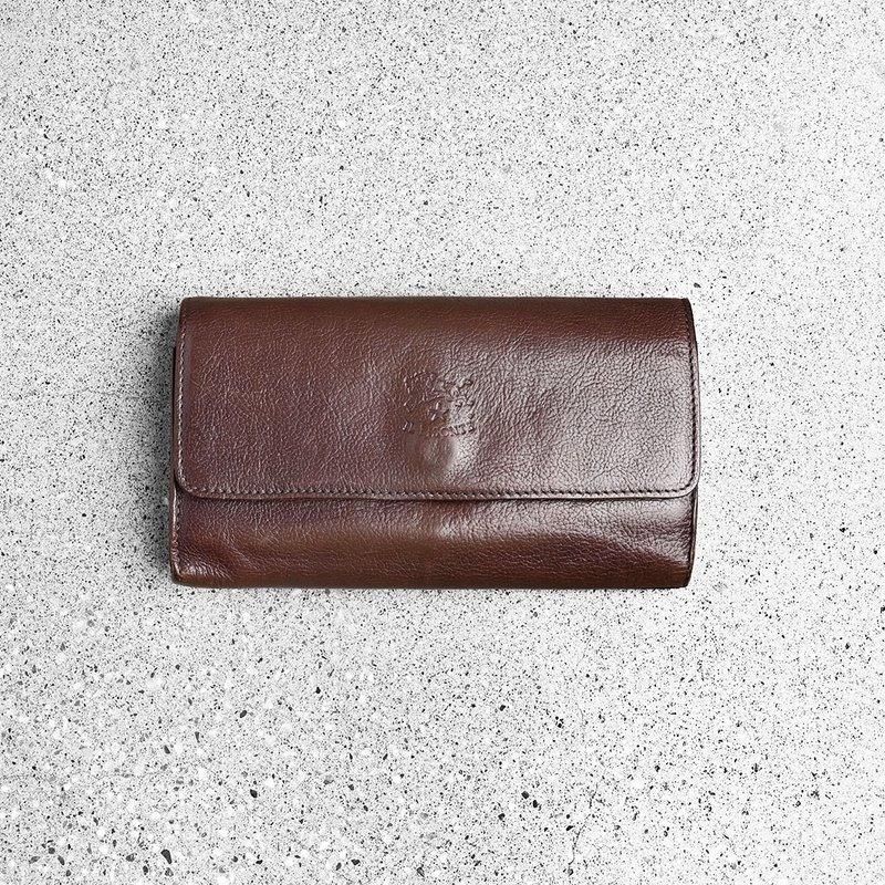 IL BISONTE Vintage Wallet - Wallets - Genuine Leather Brown
