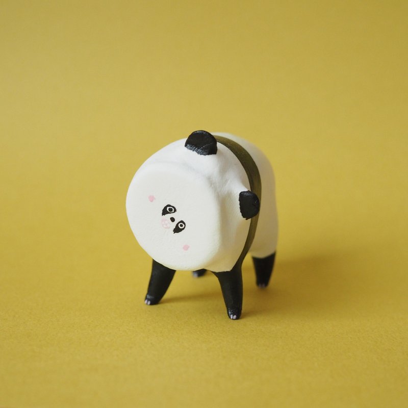 Flat panda - ตุ๊กตา - ดินเหนียว ขาว