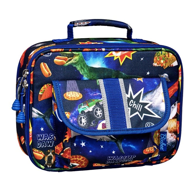 美國Bixbee彩印系列-太空漫遊保溫提袋 - 手提包/手提袋 - 聚酯纖維 藍色