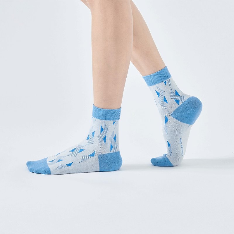 Rafting/Light Blue (M)-MIT Design Socks - ถุงเท้า - ผ้าฝ้าย/ผ้าลินิน สีน้ำเงิน