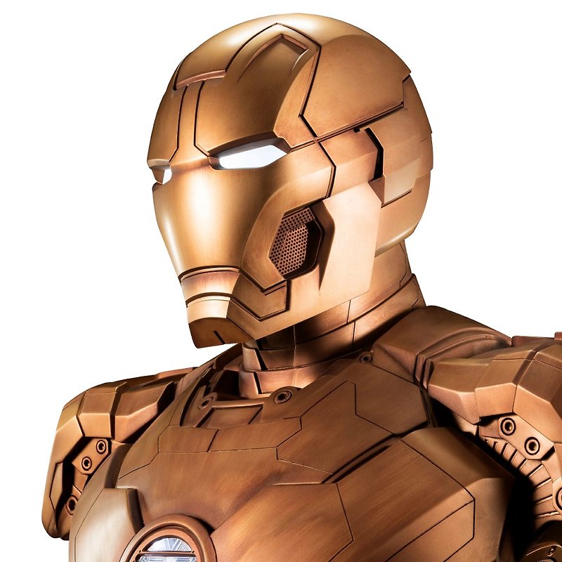 Pre order limited edition Gold Iron Man Mark 43 BUST 1:1 Bluetooth Speaker - Speakers - Plastic Gold