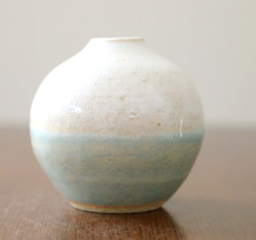 流し釉彩の手作り陶花瓶 花器「花瓶 金彩春爛漫図」 金龍窯 江口天童 有田焼 陶磁器