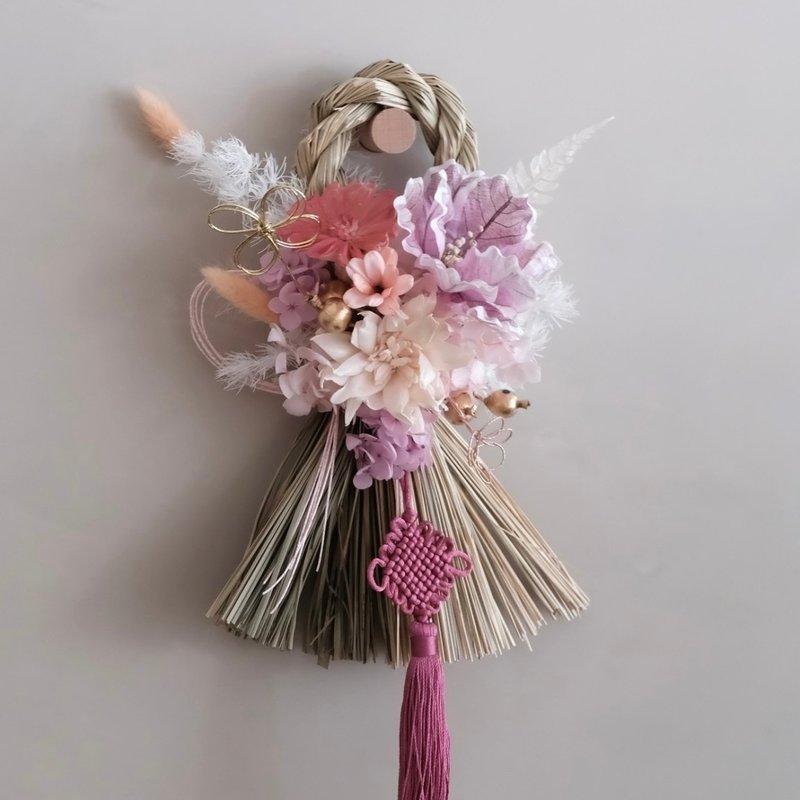 | One person class | Lucky Note Rope-Pink and Purple Long Style | Handmade Course/New Year - จัดดอกไม้/ต้นไม้ - พืช/ดอกไม้ 