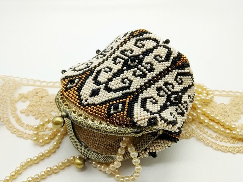 Digital Download - PDF - Bead crochet pattern - Beaded coin purse DIY  #120-4 - 編織/刺繡/羊毛氈/縫紉 - 其他材質 