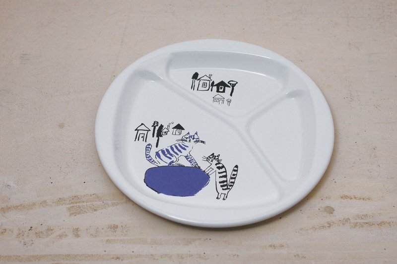 【倉敷意匠】中西直子 虎斑貓BonBon 午餐盤 (99210-01) - 盤子/餐盤/盤架 - 琺瑯 
