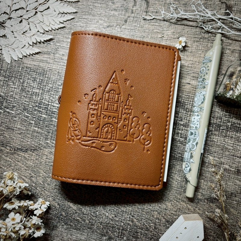 踏上文具旅程的M5收納本 - 筆記本/手帳 - 人造皮革 咖啡色