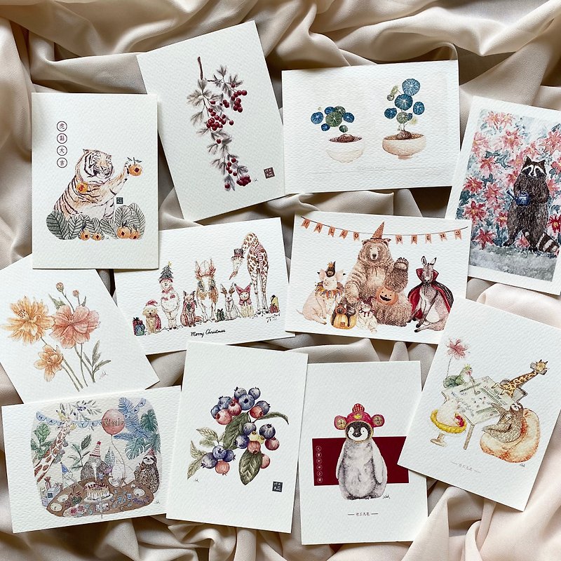 \Choose any 6 cards in the discount area/Christmas cards, holiday cards, illustration cards - การ์ด/โปสการ์ด - กระดาษ 