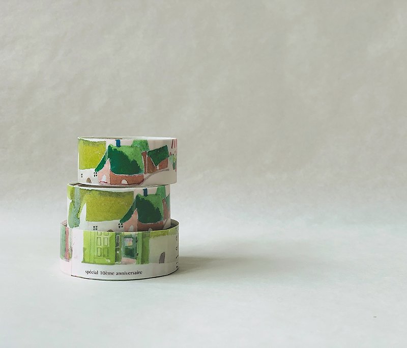 Little World Paper Tape /アイルランドアイルランド - マスキングテープ - 紙 グリーン