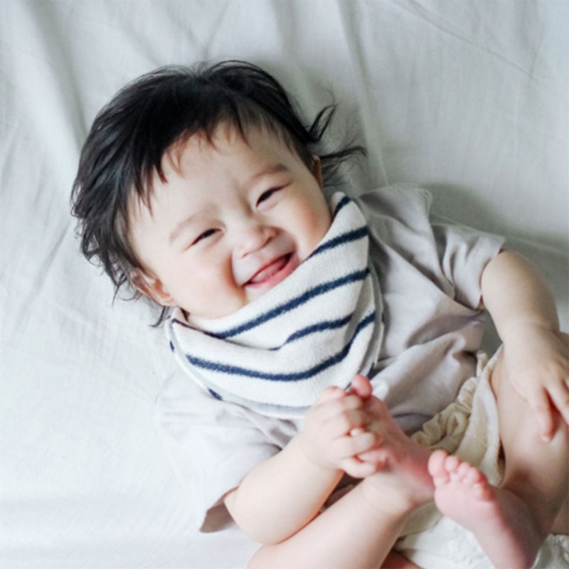 [kontex] 100% Japanese cotton bib bib-stripe - ผ้ากันเปื้อน - ผ้าฝ้าย/ผ้าลินิน หลากหลายสี