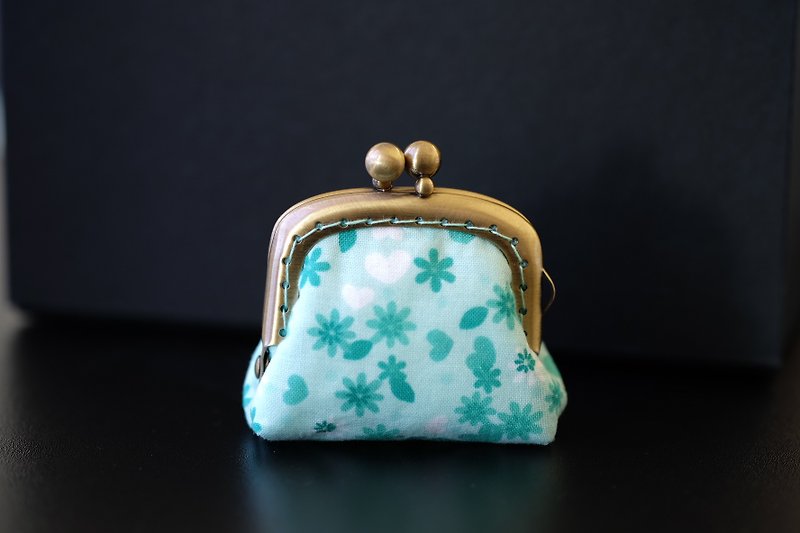 CaCa Crafts | Mini square mouth gold bag【Cool】 - กระเป๋าใส่เหรียญ - ผ้าฝ้าย/ผ้าลินิน 