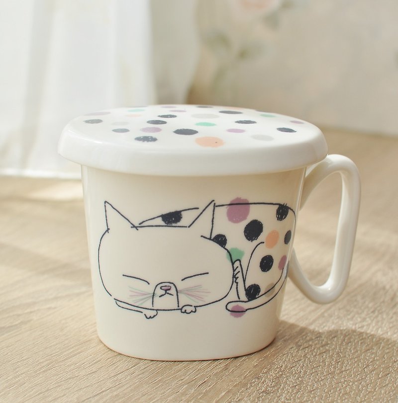 [Kato Masaharu] Bonne nuit good night series with a mug | Sachet little cat - Mugs - Porcelain Purple