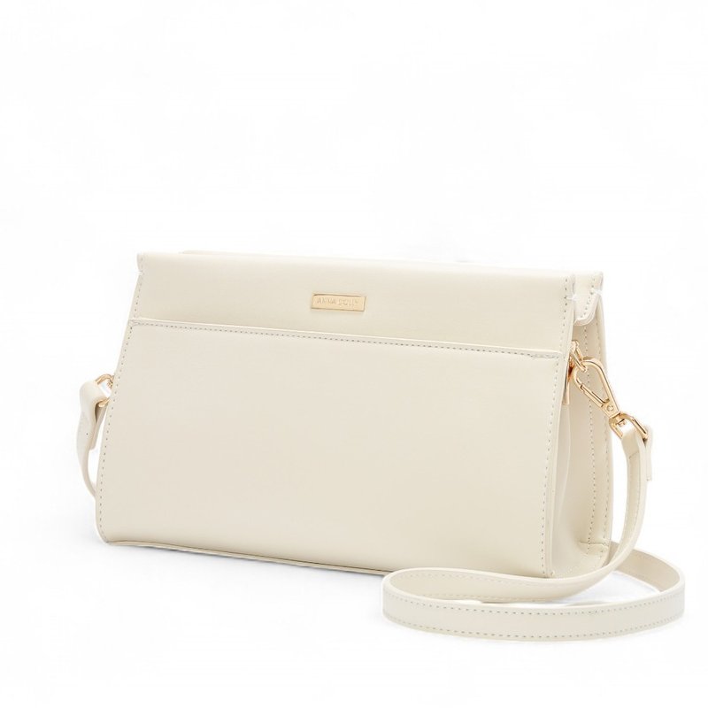 ANNA DOLLY lightweight two-tone cross-body bag white - Messenger Bags & Sling Bags - Other Materials White