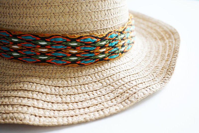 Belt, hair band, headband hand-woven webbing - Belts - Cotton & Hemp Multicolor