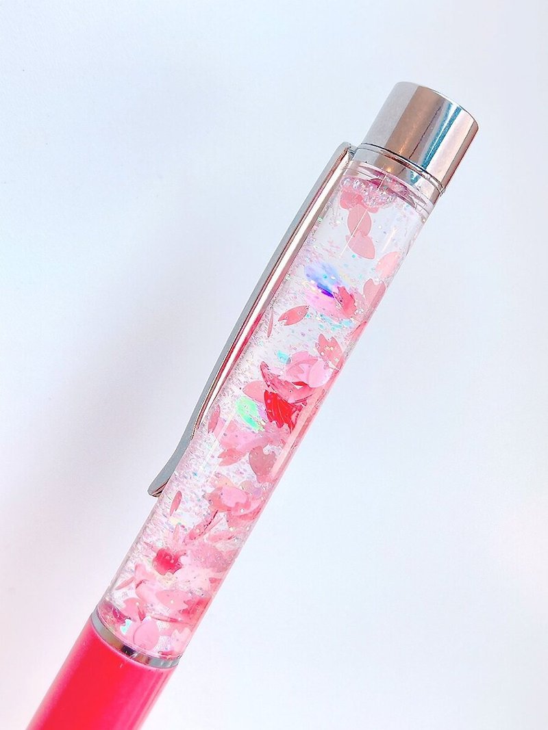 Cherry ballpoint pen Sakura herbarium - Ballpoint & Gel Pens - Plastic Pink