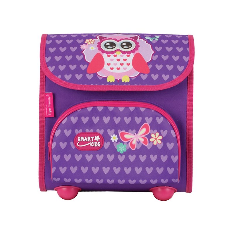 Tiger Family Nursery Schoolbag - Purple Owl + [Gift] Boxed 2B Large Triangle Pencil (6 Pack) - Bibs - Other Materials Purple