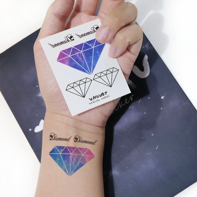 TU Tattoo Sticker - Sky Diamond Series / Tattoo / waterproof Tattoo / original / Tattoo Sticker - สติ๊กเกอร์แทททู - กระดาษ หลากหลายสี