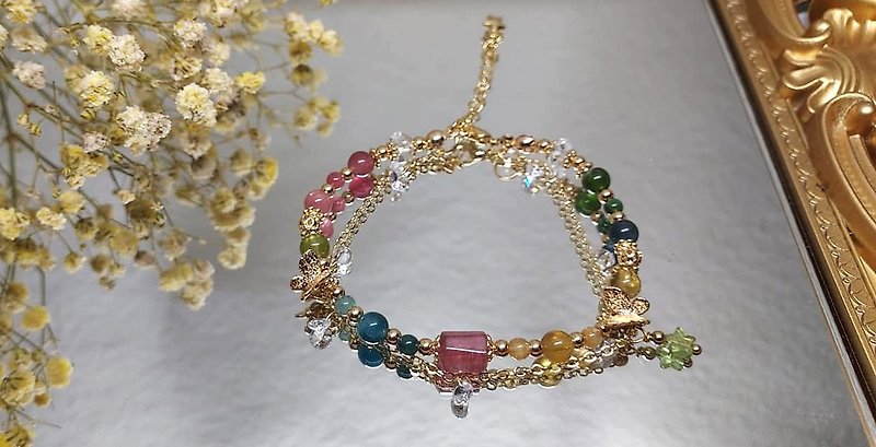 [Tourmaline 03] Natural Crystal Bracelet DIY Bracelet Design - Customized Gift