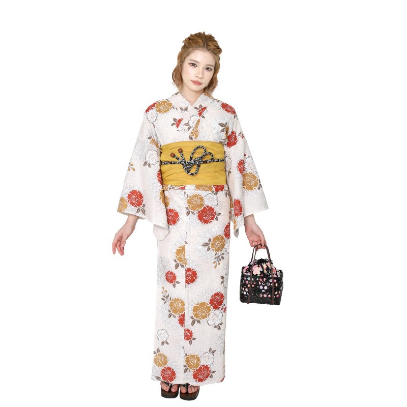 日本 和服 浴衣 女性 浴衣 腰帶 2件組 F Size x23F-02 yukata - 其他 - 棉．麻 