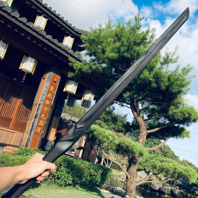 I sell sword demon knife to see Xiao handmade art wooden sword wooden knife samurai knife Japanese sword magic sword - Items for Display - Wood Black