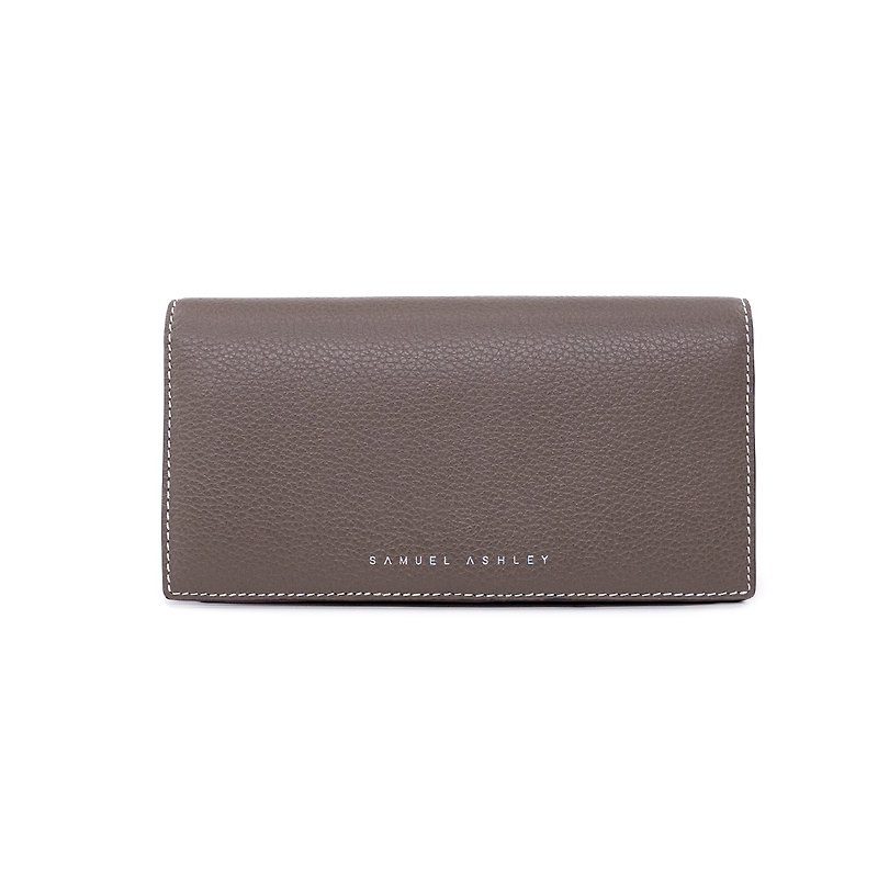 Addison Bifold Long Wallet - Mocha - Wallets - Genuine Leather Brown