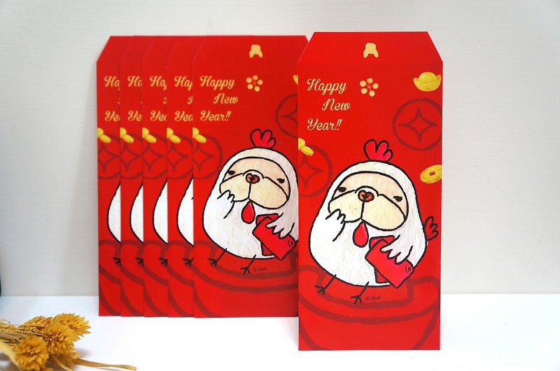 NEW- law bucket red envelopes - envelopes full (6 in) - Chinese New Year - Paper Red
