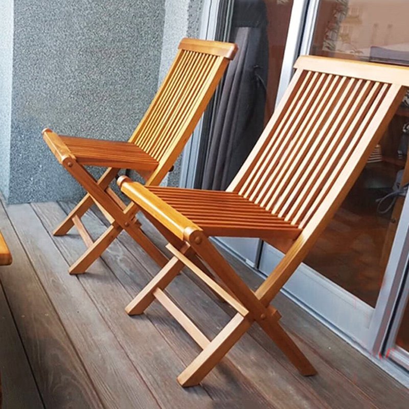 【吉迪市100%全柚木家具】DF021 柚木戶外休閒折疊椅 椅子 戶外椅 - 其他家具 - 木頭 