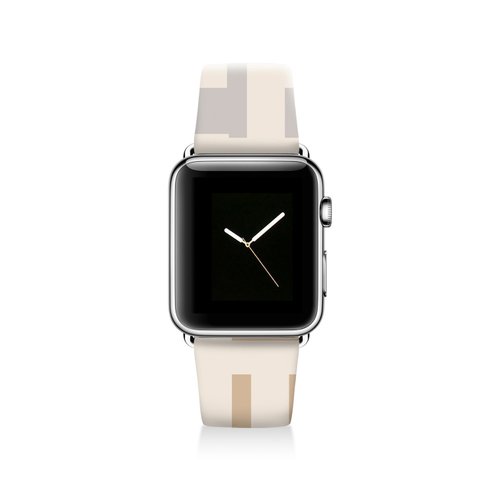 apple watch band 真皮手錶帶不鏽鋼手錶扣 38mm 42mm s045(含連接扣)