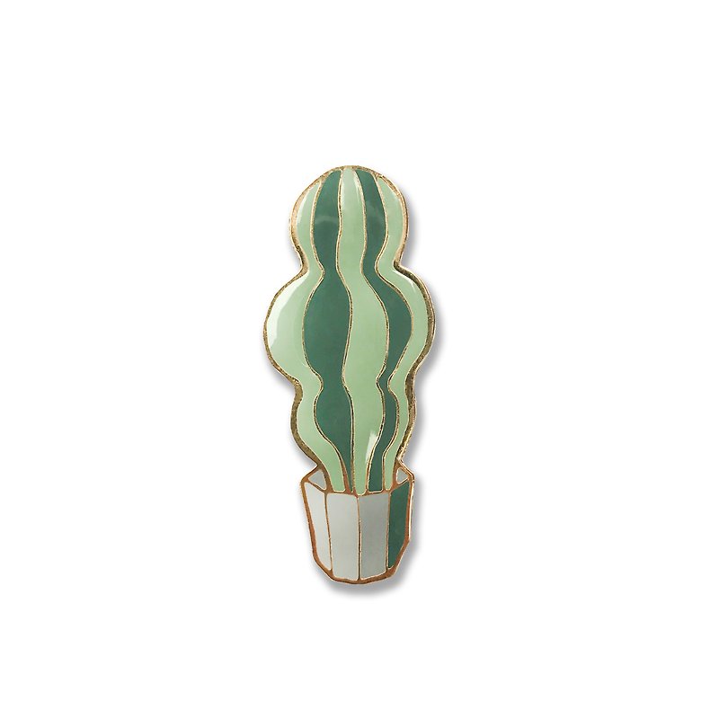 TROPICAL PIN NO. 1 - 胸針 - 琺瑯 綠色