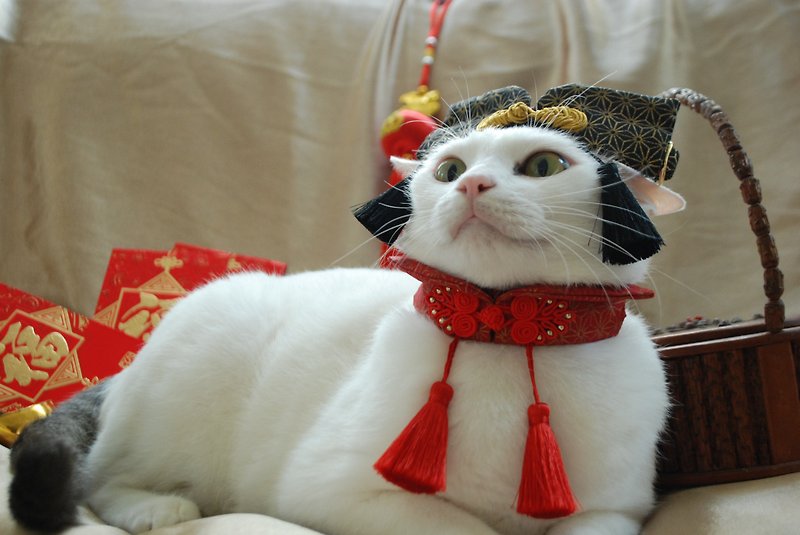 A-NI Chinese cat collar dog collar - 項圈/牽繩 - 棉．麻 多色