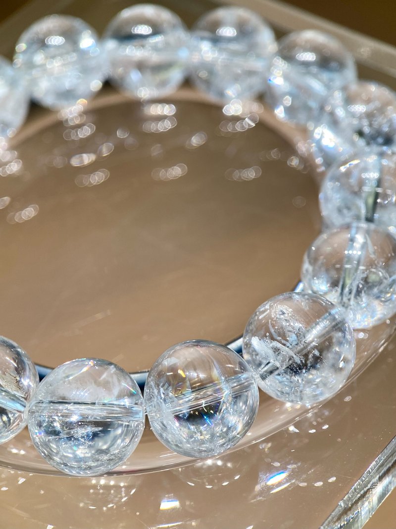 天然阿賽水晶13mm 手串手鏈 高頻水晶 阿賽斯特萊 - 手鍊/手環 - 水晶 