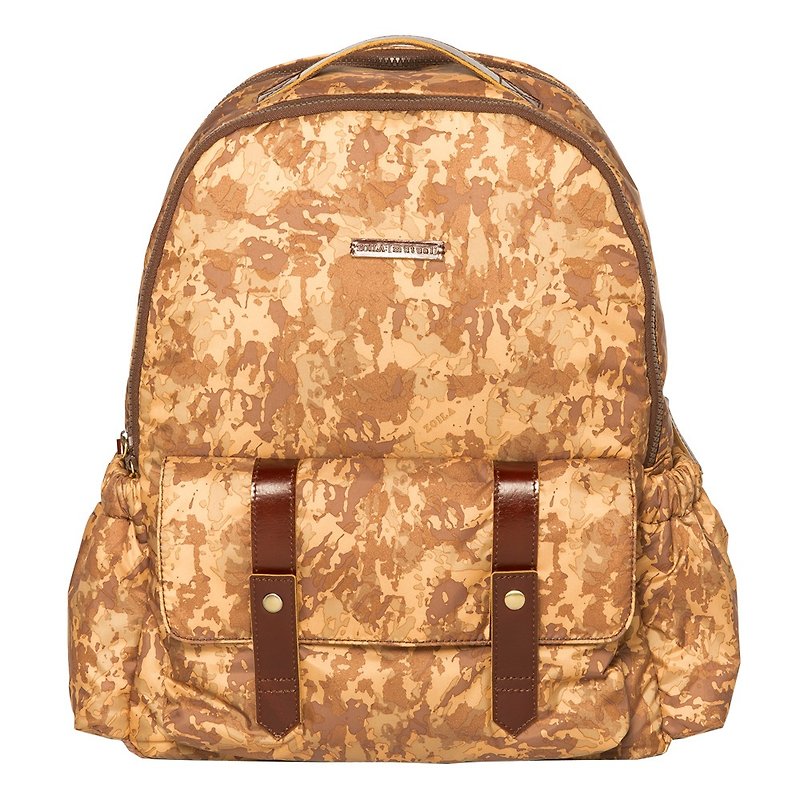 Large-capacity multi-level backpack - Desert Camo Go Go Bag Walking Bag _ Parenting Pack _ Mother Pack - กระเป๋าคุณแม่ - เส้นใยสังเคราะห์ สีนำ้ตาล
