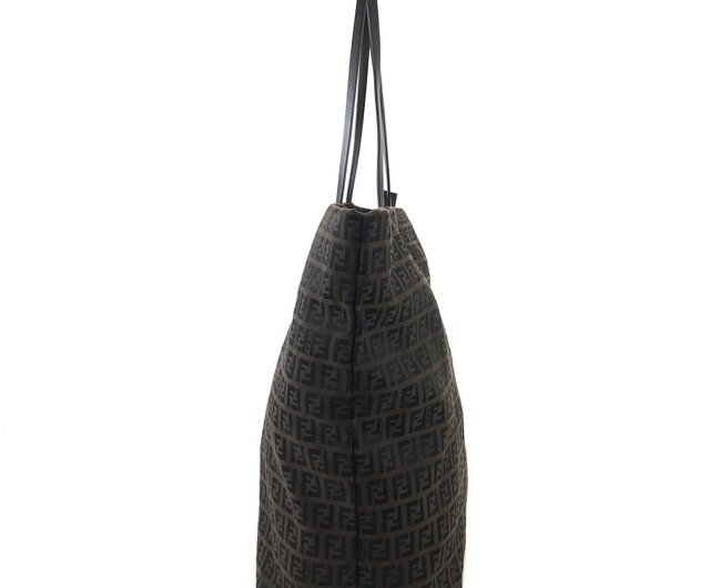 FENDI ズッキーノ ボストンバッグ ブラウン トートバッグ キャンバス FENDI - FENDI フェンディ ズッキーノ トートバッグ ショルダー
