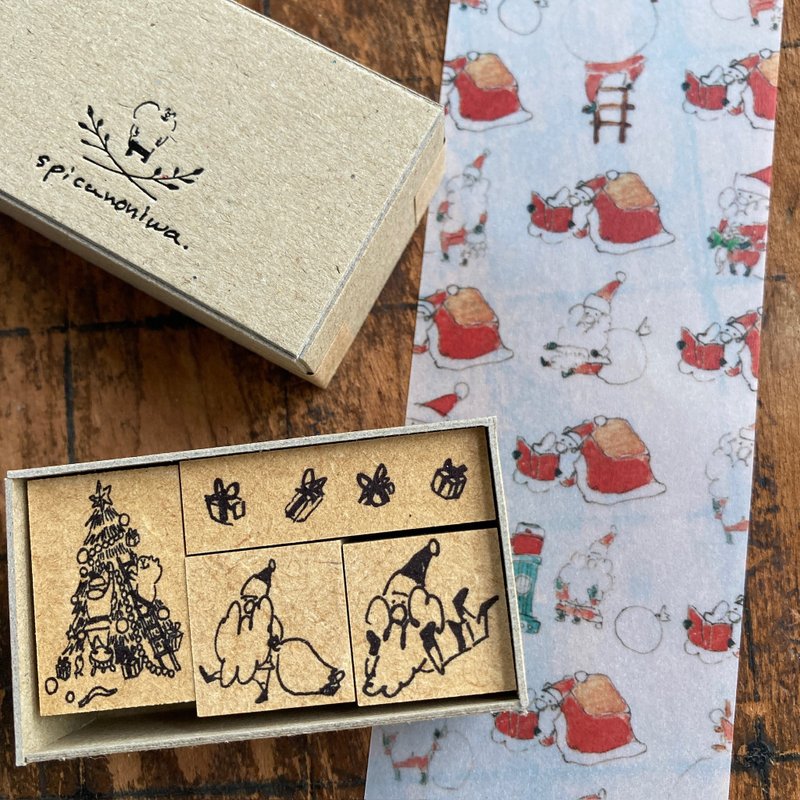 spica's garden/muu-chan's stamp/Funny Santa set 2024 - ตราปั๊ม/สแตมป์/หมึก - ยาง 