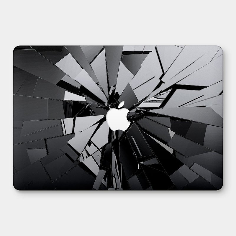 碎裂 MacBook 超輕薄防刮保護殼 PS003 - 平板/電腦保護殼/保護貼 - 塑膠 黑色