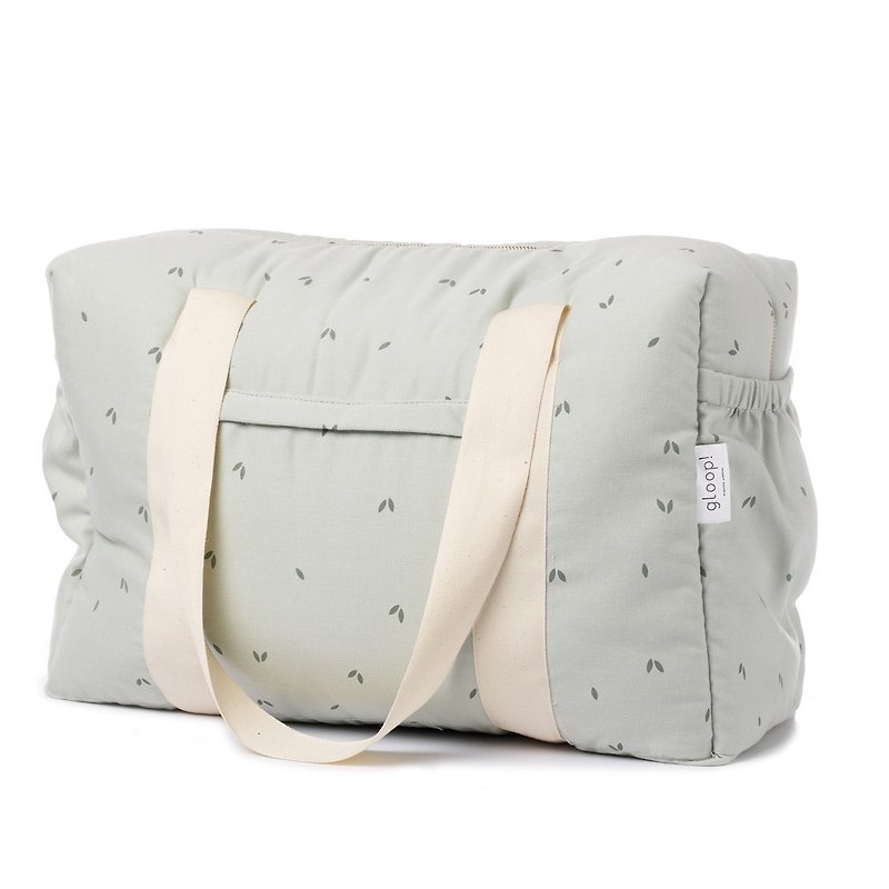 Gloop Organic Cotton Nursing Handbag / Green Grass - Diaper Bags - Cotton & Hemp Blue