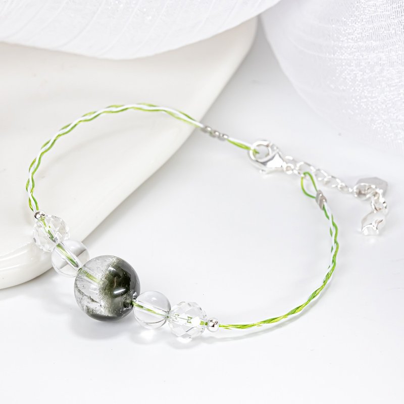 [Customized Color Braided Steel Rope] Green Ghost 11mm - Bracelets - Crystal Green