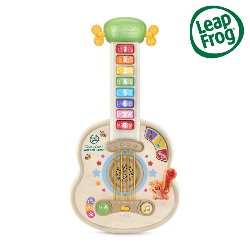 快速出貨-僅限寄送台灣【LeapFrog】彩色數數木吉他 - 寶寶/兒童玩具/玩偶 - 塑膠 綠色