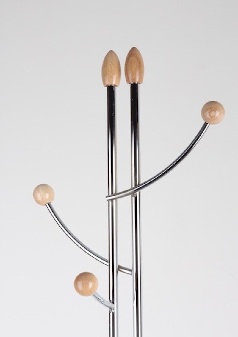 Fashion and simple double pole coat rack / hanger / storage furniture / iron pipe paint metal - Storage - Other Metals 