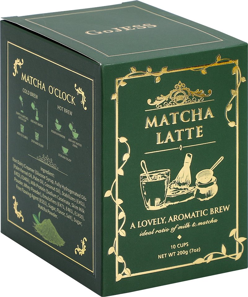 【GoJESS MATCHA LATTE 】 - ชา - กระดาษ สีเขียว