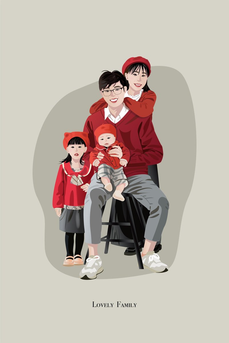 Yitiart 精緻似顏繪 客製化 無臉畫 人像畫 紀念 生日 專屬 畢業 - 電子似顏繪/繪畫/插畫 - 其他材質 
