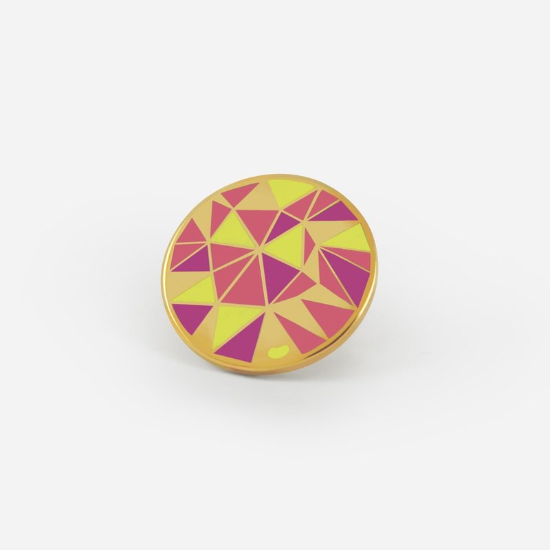 Ruby Precious Stone Lapel/Hat pin - 胸針 - 其他金屬 紅色