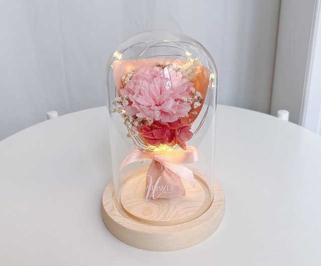 母の日 ギフトボックス/LEDカーネーション 小さな花束