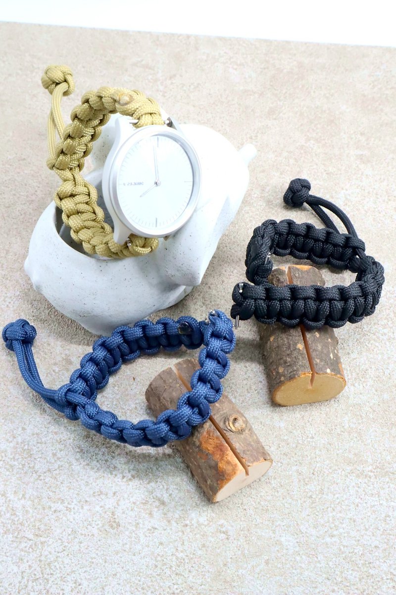 WAL-paracord woven watch strap without buckle for easy wearing - สายนาฬิกา - ไนลอน 