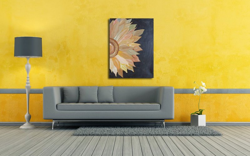 客廳畫 Flowers Painting, Plant Wall Art, Wall Decor, Kitchen Decor 牆面裝飾 繪畫 - 海報/掛畫/掛布 - 壓克力 多色