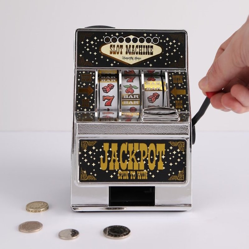 British Temerity Jones retro Las Vegas casino style fun slot machine-spot - อื่นๆ - พลาสติก สีดำ