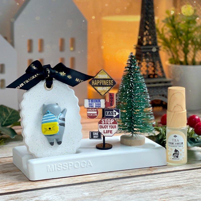 [Free Shipping + Free Carry Bag] Travel Cat Christmas Miniature Diffuser 5-piece Gift Box | Pet-Friendly Fragrance - น้ำหอม - น้ำมันหอม สีเขียว